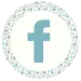 Blue Floral Media Icon - Facebook