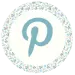 Blue Floral Media Icon - Pinterest